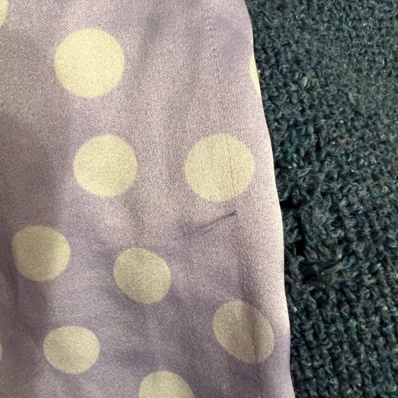 Girls large 10/12 Art Class Lavender Polka Dot Sleepwear polyester 2 piece set - Picture 9 of 10